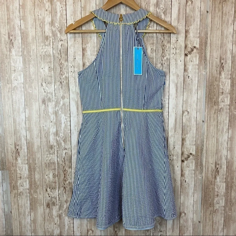 Draper James Seersucker Payton Sleeveless Dress Size 4 - Picture 9 of 14